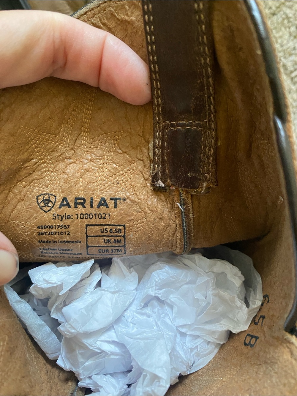 Ariat Brown Leather Western Pull-On Boots - Picture 7 of 9